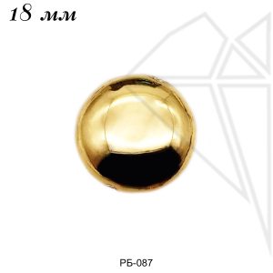 Бусина разделительная диск 18 мм (золото)