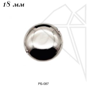 Бусина разделительная диск 18 мм (родий)