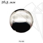 Бусина разделительная диск 26,5 мм (родий)