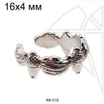 Каффа в форме короны 16х4 мм (родий)