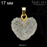 Подвески "Сахарные сердечки" белые (золото)