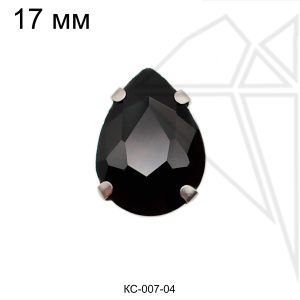 Стразы пришивные капли 17 мм (черные)