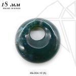 Подвеска круглая ЯШМА ЗЕЛЕНАЯ - 18 мм