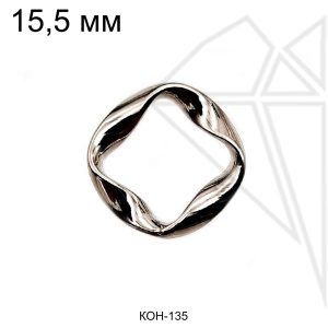 Коннектор кольцо 15,5 мм (родий)