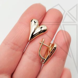 Швензы английский замок сердце 18 мм (золото)