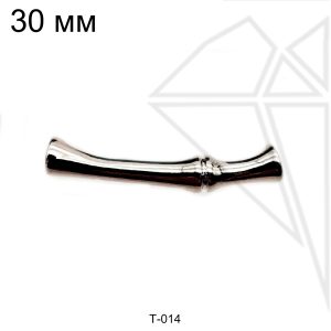 Трубочки "Бамбук" 30х5 мм (родий)