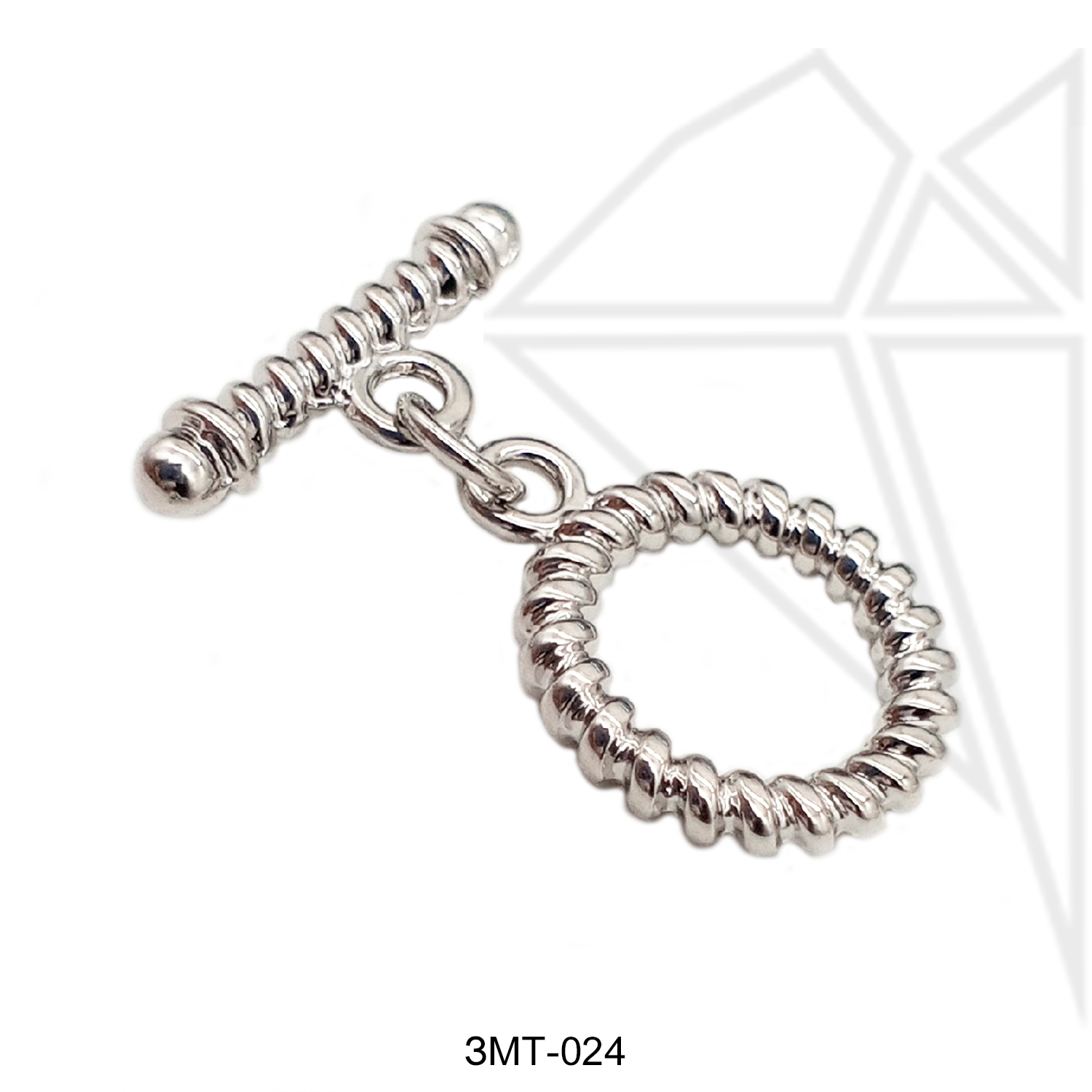 Замок тогл 14 мм (родий)