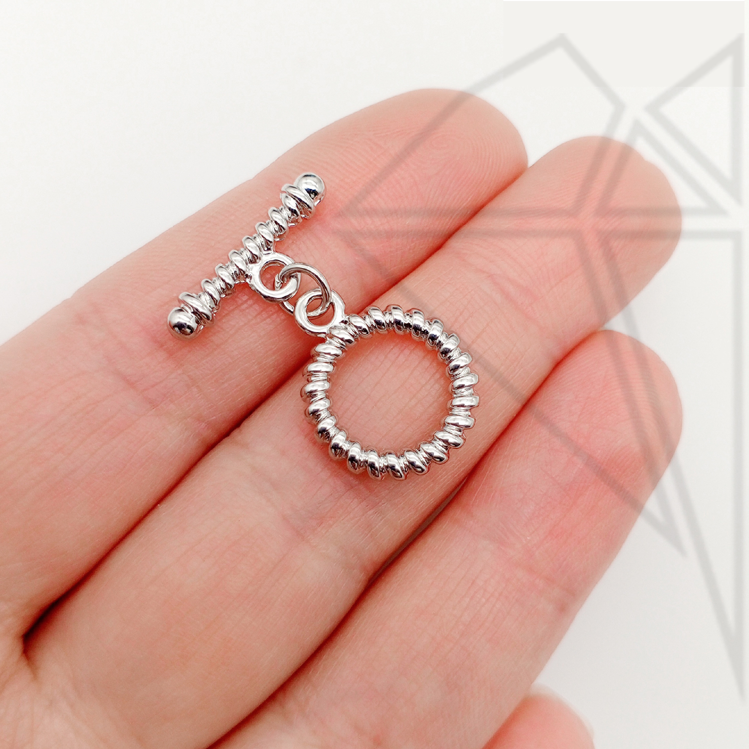 Замок тогл 14 мм (родий)