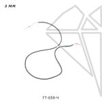 Гематит круглый черный 2 мм 1/2 нити