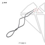 Гематит круглый черный 3 мм 1/2 нити