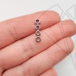 Коннектор разделитель 18 мм (родий)