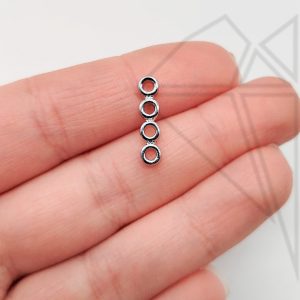 Коннектор разделитель 18 мм (родий)