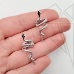 Каффа парная змеи 29 мм (родий)