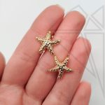 Швензы английский замок морская звезда 16 мм (золото)