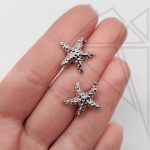 Швензы английский замок морская звезда 16 мм (родий)