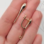 Швензы английский замок вытянутая капля 30 мм (золото)