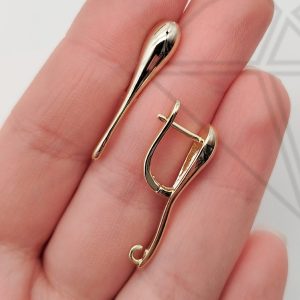 Швензы английский замок вытянутая капля 30 мм (золото)