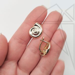 Швензы английский замок ракушка 16 мм (золото)