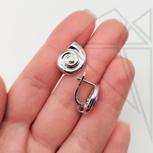 Швензы английский замок ракушка 16 мм (родий)