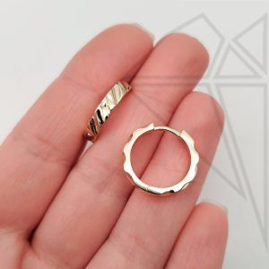 Швензы круглые с рифленой насечкой 18 мм (золото)