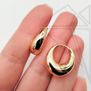 Швензы круглые ХОБО гладкие (hobo bag) 20 мм (золото)