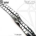 Гематит куб черный 6 мм 1/2 нити