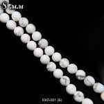 Кахолонг круглый матовый 8 мм 1/2 нити