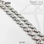 Цепь с круглыми звеньями 7 мм 50 см (родий)