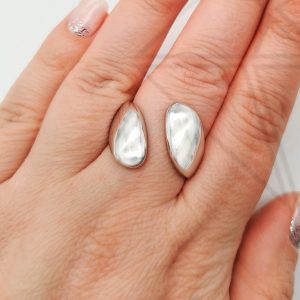 Кольцо безразмерное гладкое (родий)