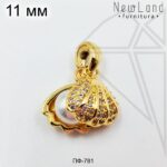 Подвеска Ракушка с жемчужиной (золото)