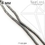 Гематит круглый таблетка серебристый 4 мм 1/2 нити