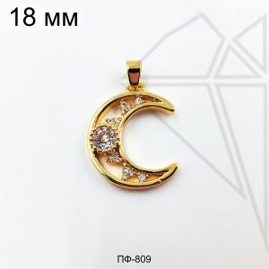Подвеска месяц 18 мм (золото)