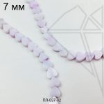 Перламутр фиолетовый сердечки 6 мм 1/2 нити