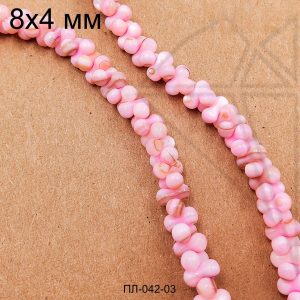 Перламутр косточка розовые 7х3,5 мм 1/2 нити