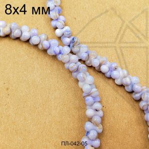 Перламутр косточка фиолетовые 7х3,5 мм 1/2 нити