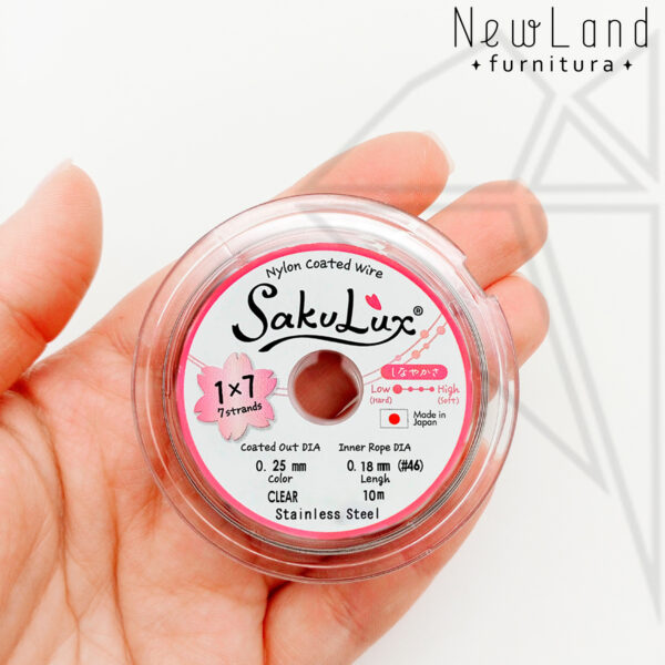Тросик FLEXY 7 - Sakulux - 0,25 мм (серебро темное) катушка