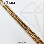 Гематит рондель темно-золотой 3 мм 1/2 нити