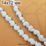 Керамические ракушки Аммонит ГОЛУБЫЕ 0,5 нити