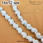 Керамические ракушки Аммонит ГОЛУБЫЕ 0,5 нити