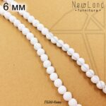 Лава белая круглая 6 мм 1/2 нити