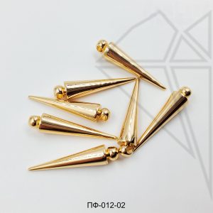 Подвеска конус 36х8 мм 10 шт (золото)