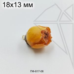 Подвеска Роза желтая 18х13 мм (золото)