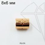 Разделительная бусина 8х6 мм (золото)