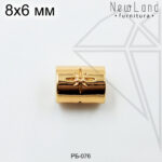 Разделительная бусина 8х6 мм (золото)