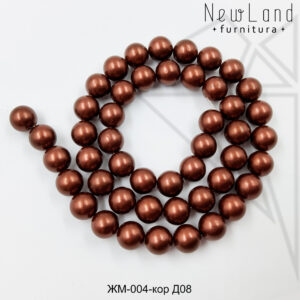 Жемчуг майорка КОРИЧНЕВЫЙ 10 мм ЦЕЛАЯ нить