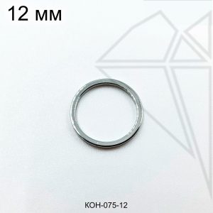 Коннектор кольцо 12 мм (родий)