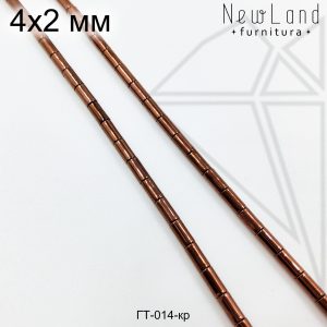 Гематит цилиндр коричневый 4х2 мм 1/2 нити