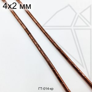 Гематит цилиндр коричневый 4х2 мм 1/2 нити