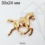 Подвеска лошадь 30х24 мм (золото)