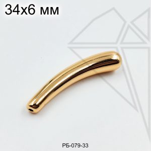 Разделительная бусина барочная жемчужина 33х6 мм (золото)